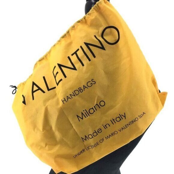 Valentino by Mario Valentino Shoulder Bag Removable Strap Clutch Tassel Pebbled - Picture 9 of 9